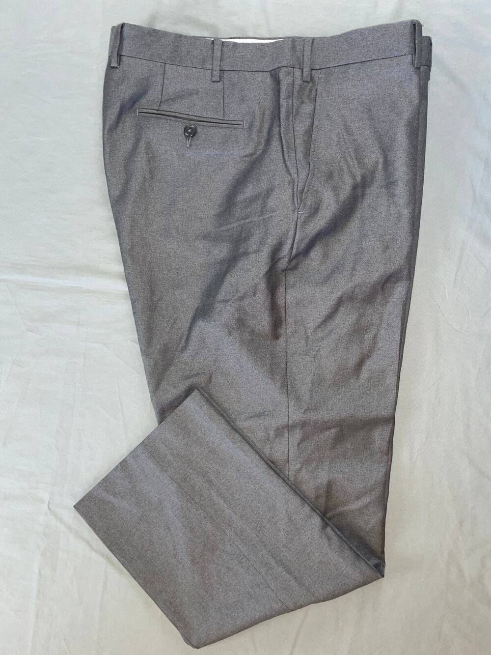 Santorelli Italy Loro Piana Wool 'Roma' Flat Front Pants in Gray. 40X29, NWOT!